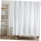 Modern Transitional Striped Shower 72"W x 72"L (Pack of 1) Chambray Blue