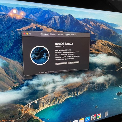 APPLE IMAC MF883LL/A | INTEL CORE I5-4260U 1.40GHZ | 500GB | 8GB RAM | BIG SUR - Picture 3 of 4