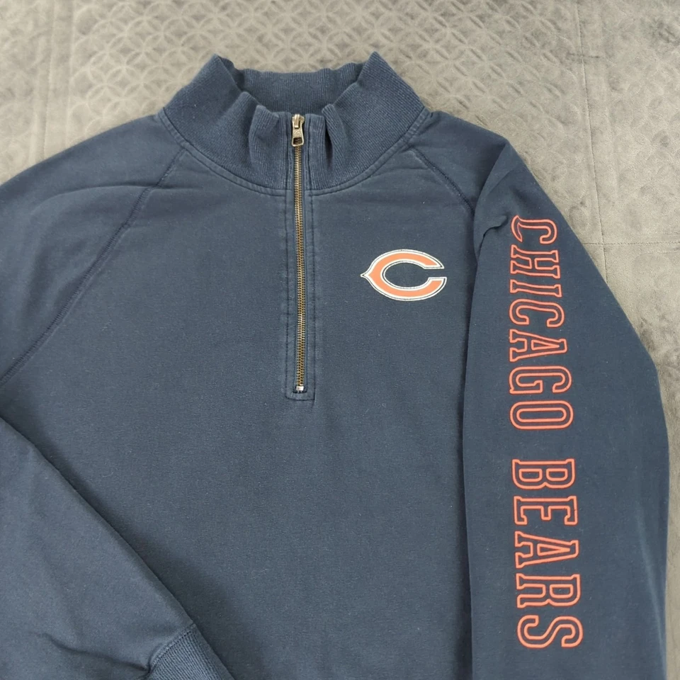 Sudadera Chicago Bears 1/4 Cremallera 47 Marca Azul Manga Larga Mujer XL Foto 2 de 4