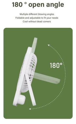 5 Speed Portable Quiet 180 Foldable Air Fan Air Cooler Adjustable Office Home - Picture 5 of 7