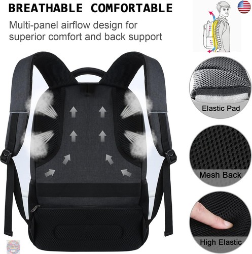 Laptop Backpack,Business Travel Anti Theft Slim Durable Laptops Backpack with - Picture 5 of 7