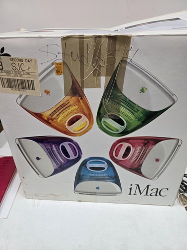 De colección Apple iMac G3 Rosa Fresa con Teclado, Ratón, Caja y PÓSTER! - Imagen 21 de 24