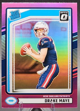 2024 Panini Donruss Optic Preview Drake Maye Rated Rookie RC Pink Prizm Patriots