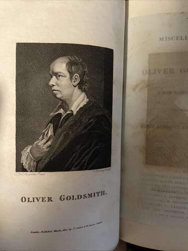 1820 Miscellaneous Works Of Oliver Goldsmith 4 Vol Set - Picture 4 of 12