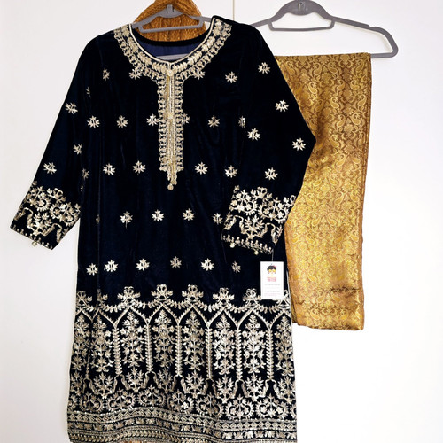 Pakistani Party Eid Shalwar Kameez Stitched 3 Piece Suit - Picture 4 of 4