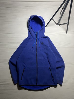 Vintage Nike Tech Fleece drill faded y2k zip hoodie Blue Colour L Size Man