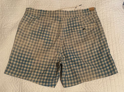 Ralph Lauren Double RL Gingham Print Twill Shorts Trunks 59% Cotton 41% Nylon 36 - Picture 4 of 9