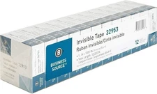 Invisible Tape, 1 Core, 3/4x1000, 144/PK, Clear BSN32953