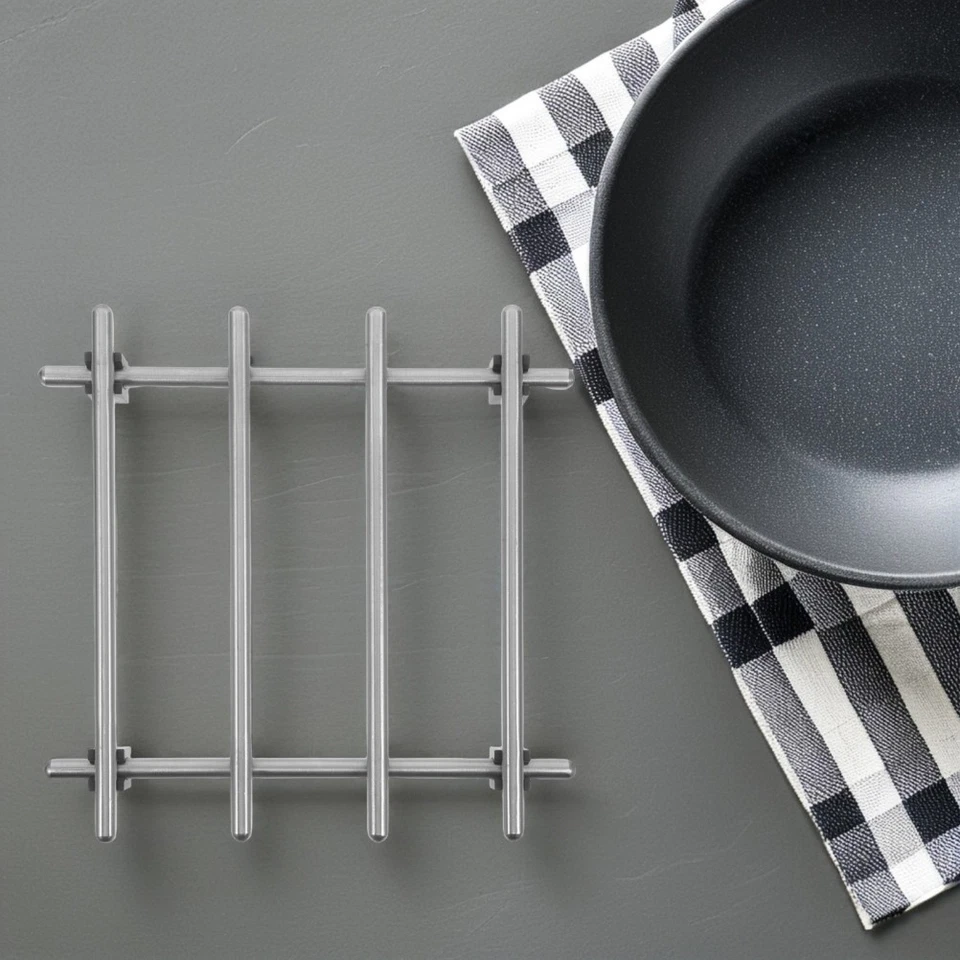  Sottopentola in acciaio inossidabile per cucinare, resistente al calore, con - Immagine 2 di 4