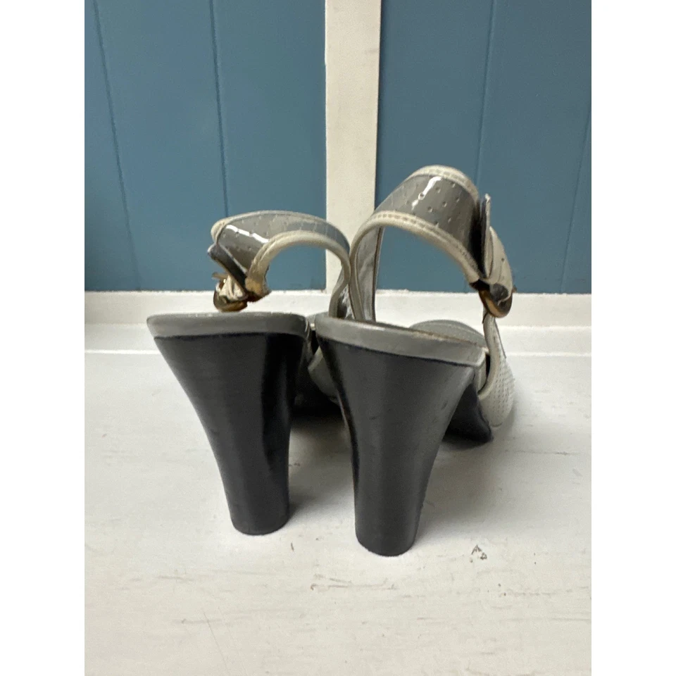 Tacones Report Miranda gris charol con cordones para mujer talla 8,5 Foto 4 de 4