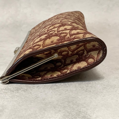 Christian Dior Bolso Trotter Bolso sin asas Cartera Mano Lona Marrón Beige Plata Auténtico - Imagen 20 de 24