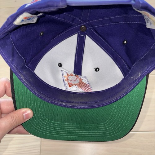 Vintage 90’s Phoenix Suns Snapback Hat Cap Purple Black NBA The G Cap - Picture 6 of 6