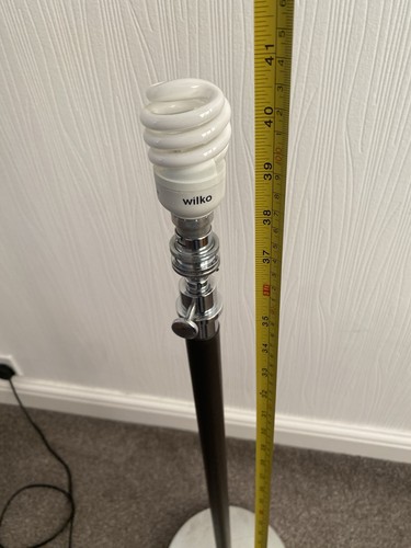 Porta Romana Standard lamp Adjustable Height MFL/01 Brown Leather Stitched Pole - Picture 10 of 18