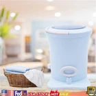 Mini Dryer Portable Compact Clothes Spin Dryer Manual Home Laundry Dryer Blue