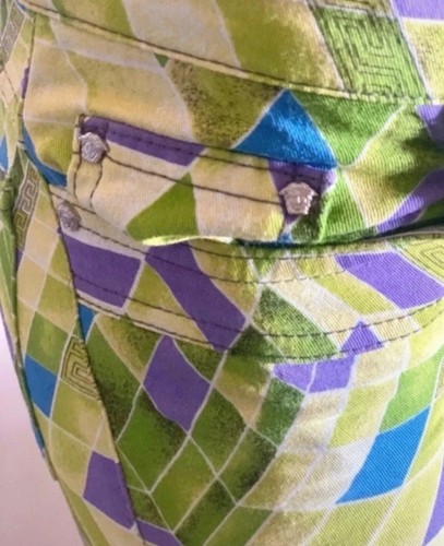 VERSACE JEANS COUTURE Fantasia geometrica - Verde - Pantalone MEDUSA VERSACE - Imagen 6 de 16