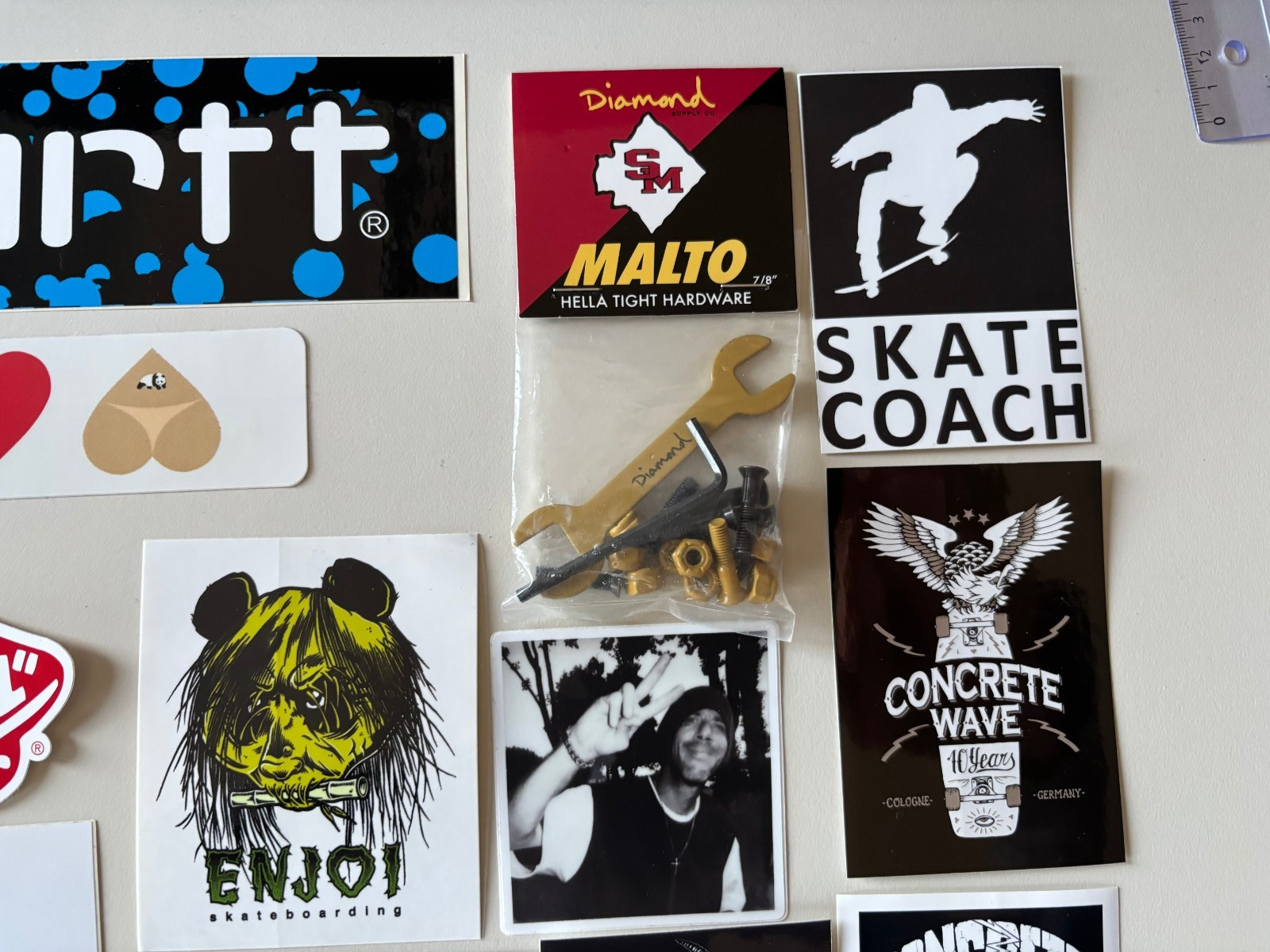  SKATEBOARD set ALMOST CARHARTT éS VANS ENJOI STICKER PACK NEU AUFKLEBER