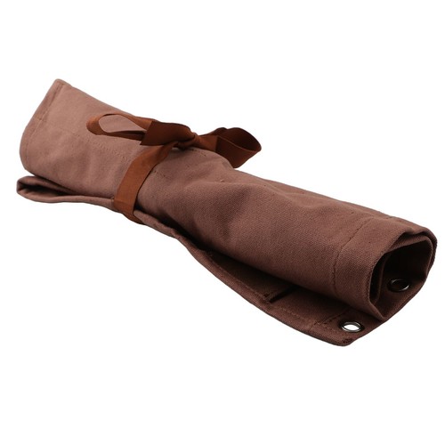 16 Pocket Tool Roll Bag Made of Heavy Duty Waxed Canvas for Convenient Access - Picture 10 of 12
