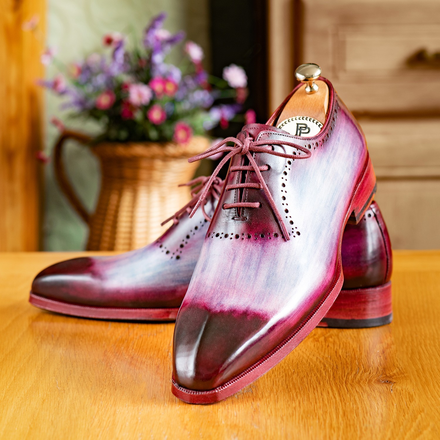Zapatos Oxford Paul Parkman para hombre azules y morados (ID#AG446PBL)