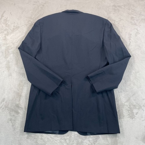 Vintage Brooks Brothers Hopsack Knit Gold Button Blazer 41L Navy Blue Made USA - Picture 11 of 16