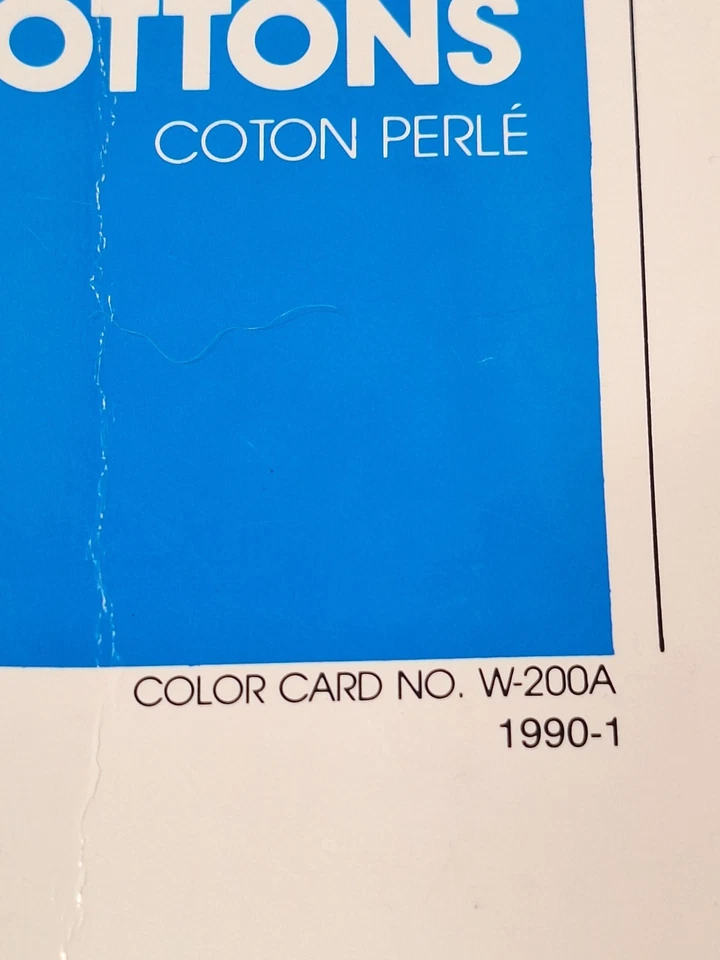 DMC Six Strand Embroidery Floss & Pearl Cottons Color Card W-200A 1990-1 - Image 2 of 4