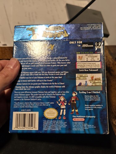 Pokemon Sapphire (GBA, 2003) Game, Box, 4 Inserts - Authentic - New Save Battery - Bild 16 von 24