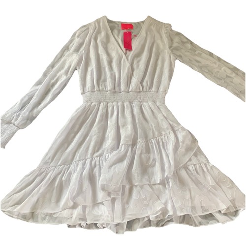 Lilly Pulitzer Cristiana Long Sleeve Dress Resort White Poly Crepe Size 14 NWT - Picture 7 of 22