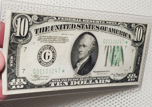 *Star* 1934 A $10 Federal Reserve STAR Note Green Seal Chicago, IL Nice Note - Picture 6 of 7