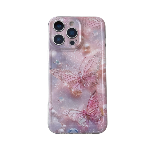 For iPhone Samsung Galaxy Case Luxury Butterfly Hot Women Girls Phone Cover Skin - Picture 15 of 16