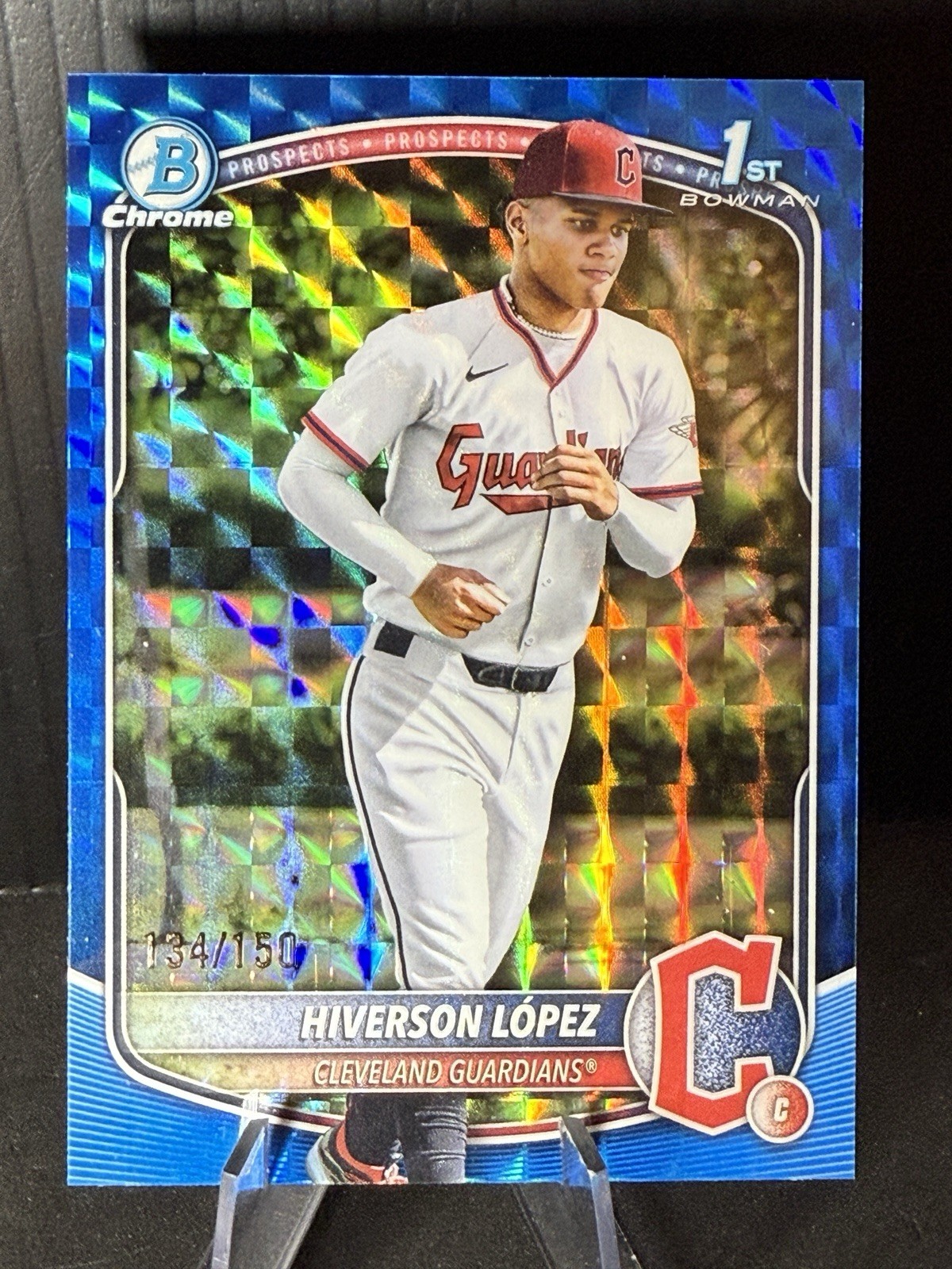 2025 Bowman Chrome 1st HIVERSON LOPEZ Blue Geometric /150 SP #BCP-196 Cleveland