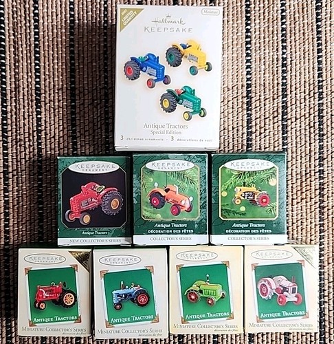 Lot 8-Punzen 1997-2007 antike Traktoren Miniatur Andenken Ornamente - Bild 2 von 18