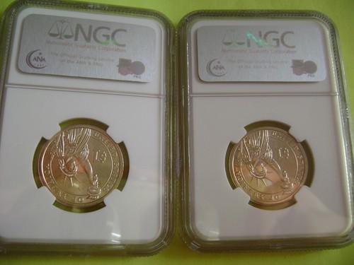 John Adams P&D NGC 2007 brillante sin circular primer día emisión conjunto de 2 monedas de dólar - Imagen 4 de 4