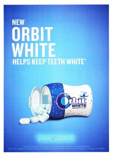 ORBIT GUM AD #54 MAGAZINE Promo AD 2017 - Imagen 1 de 2