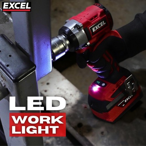 Excel 18V Cordless Brushless 1/2'' Impact Wrench with 2 x 5.0Ah Battery Charger - 第 5/5 張圖片