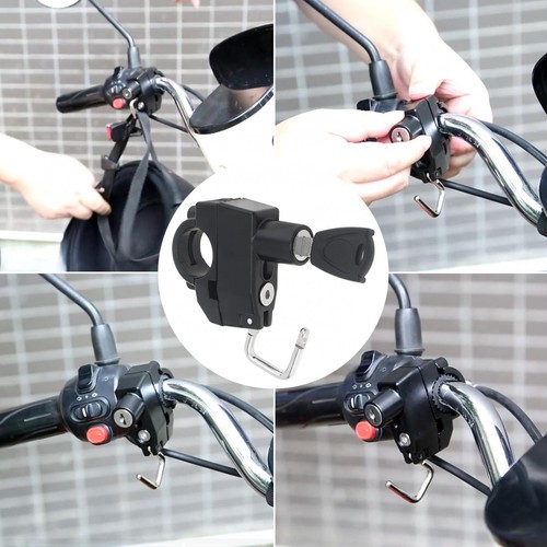 Universal Motorcycle Helmet Lock Anti-Theft Helmet Safety Lock Metal 22mm-25mm - Picture 8 of 12