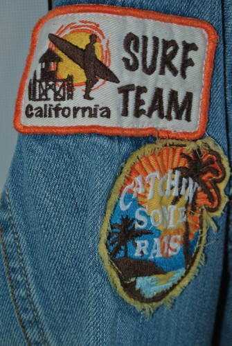 Gap Boys L Size 10 Surfing Theme Jeans Jacket Embroidered/Nice - Picture 8 of 10