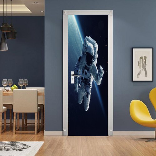 Arte de pared 3D paisaje Eiffel creativo puerta pegatina calcomanía autoadhesiva envoltura mural - Imagen 35 de 54