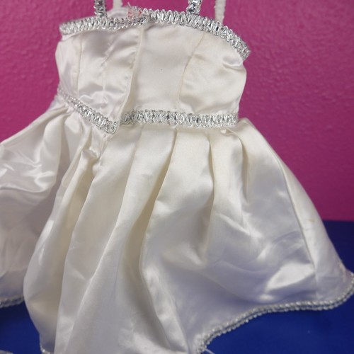 Build A Bear Brautkleid Schleier Spitze weiß BAB Strumpfband Hausschuhe Blumen Braut - Bild 2 von 6