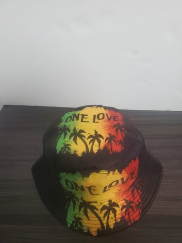 Sombrero One Love Bucket Color Negro, Talla Única Unisex, Con Collar y Pulsera - Imagen 10 de 13