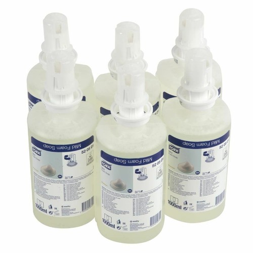 Tork Hand Soap in White Plastic with Perfumed Mild Foam - All Skins 1L - 6 Pack - Picture 7 of 8
