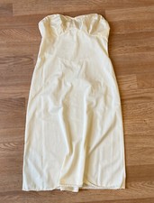 Vintage Wonder Maid Non Cling Cream Strapless Full Slip Lingerie 34 Small