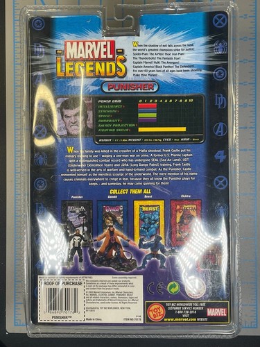 Marvel Legends Punisher Action Figure Series IV 4 Foil Variant Toybiz Frank Cast - Picture 2 of 6