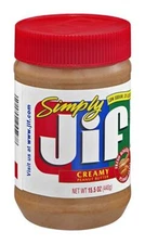 Simply Jif Creamy Peanut Butter, 15.5 Ounce
