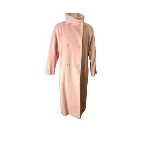 Vintage JG Hook Baby Light Pink Mohair Wool Coat Overcoat 1950s 60s Retro Pin Up - Picture 2 of 9