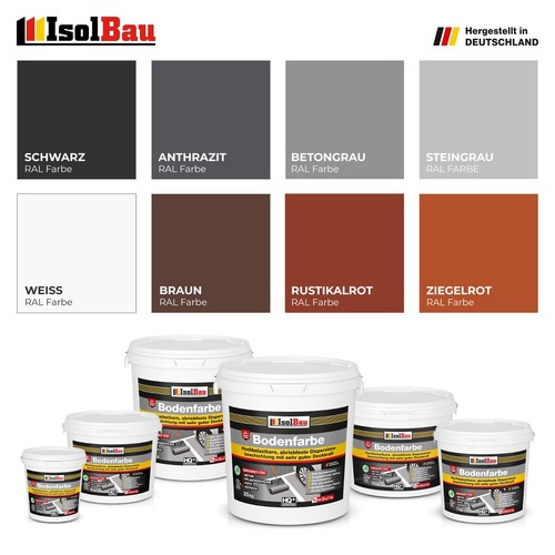 Bodenfarbe Betonfarbe Steingrau 4 kg Bodenbeschichtung Fußbodenfarbe RAL Farbe - Bild 12 von 15