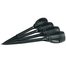 LED Solarfackeln Garten Balkon Flammeneffekt, 4er Set, H38 cm, Outdoor Deko