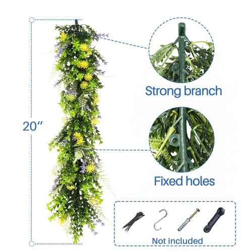 Fake Artificial Hanging Garland Wreath Greenery Leaf Vines Wedding Plant Decor - Picture 9 of 56