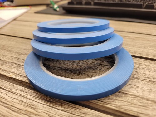 4-PACK 3M Scotch High Temp Tape 4737S, Vinyl, Blue, 1/4" x 36 yd 5.4 mil NEW - Picture 8 of 10