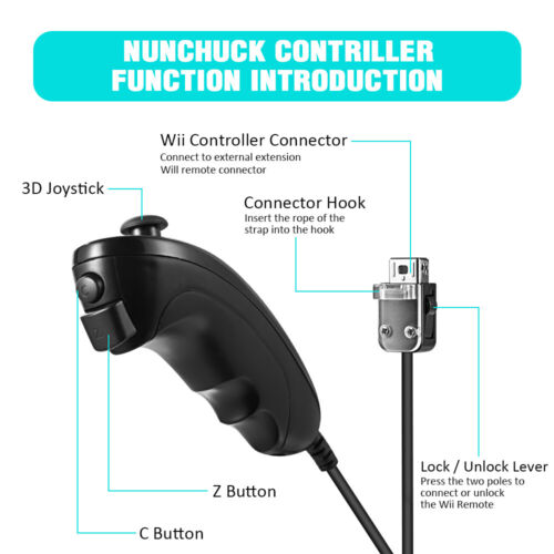 Built-in Motion Plus Wii Remote & Nunchuck Controller for Nintendo Wii Wii U - Picture 285 of 288