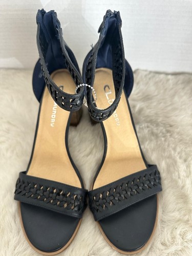 CL by Chinese Laundry Jody Heels Womens 6.5M Navy Ankle Strap Open Toe Sandals - Picture 3 of 7