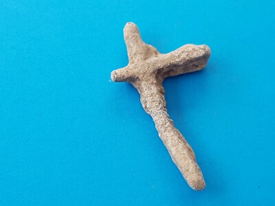 Very rare Viking leaden cross damaged  in age. Please read description. L142h